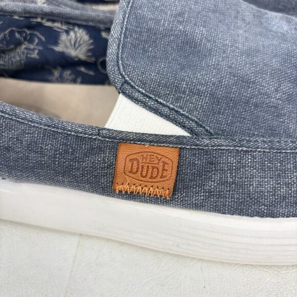 Hey Dude Mens Sunapee Craft Loafer Size 11 Navy Blue Slip On Comfort Sneaker - Picture 4 of 12